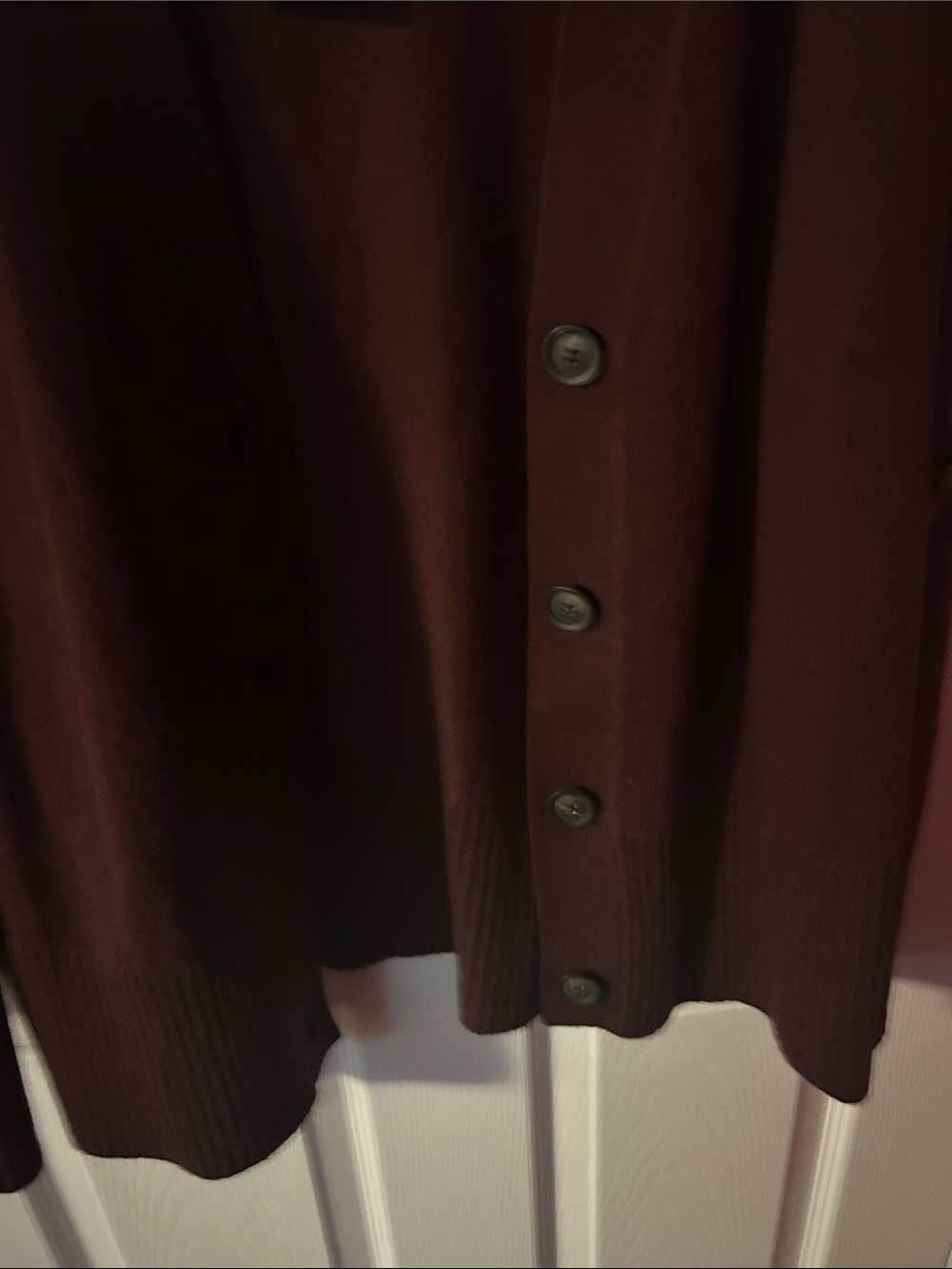 Banana Republic Women's Dark Maroon Button Cardigan - Picture 2 of 10